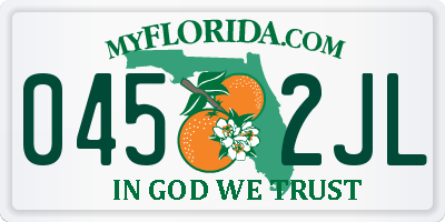 FL license plate 0452JL