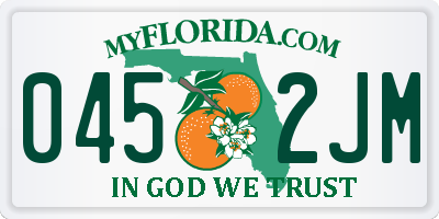FL license plate 0452JM