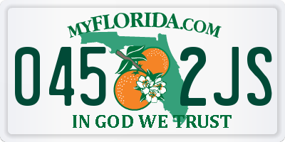 FL license plate 0452JS