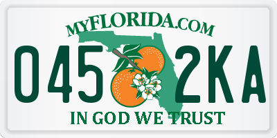FL license plate 0452KA