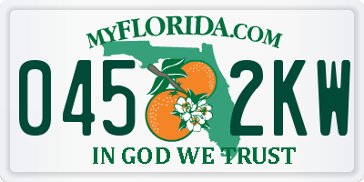FL license plate 0452KW