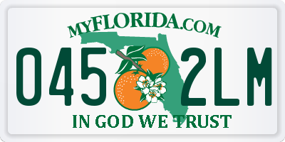 FL license plate 0452LM