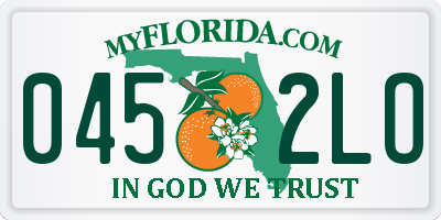 FL license plate 0452LO