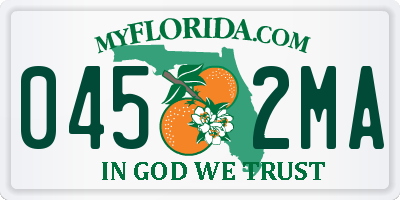 FL license plate 0452MA