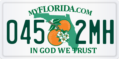 FL license plate 0452MH