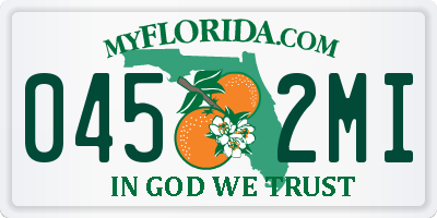 FL license plate 0452MI