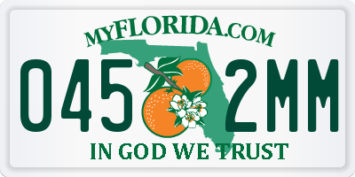 FL license plate 0452MM