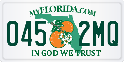 FL license plate 0452MQ