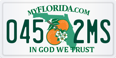 FL license plate 0452MS