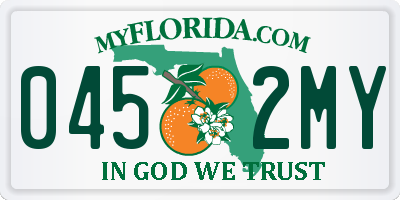 FL license plate 0452MY