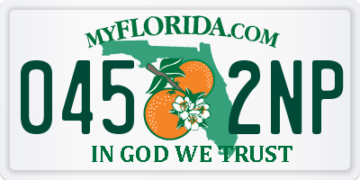 FL license plate 0452NP