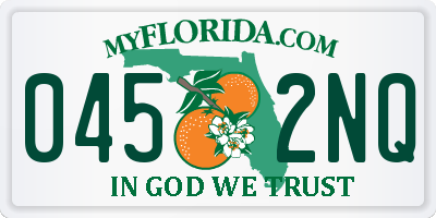FL license plate 0452NQ