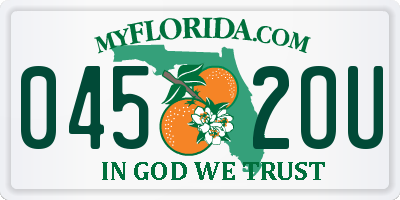 FL license plate 0452OU
