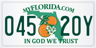 FL license plate 0452OY