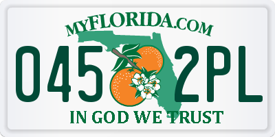 FL license plate 0452PL
