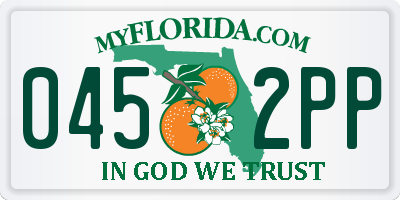 FL license plate 0452PP