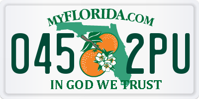 FL license plate 0452PU