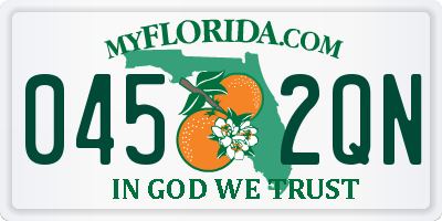 FL license plate 0452QN