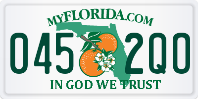 FL license plate 0452QO
