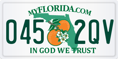 FL license plate 0452QV