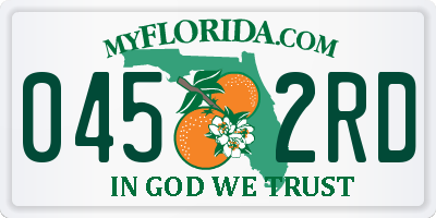FL license plate 0452RD