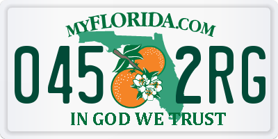 FL license plate 0452RG
