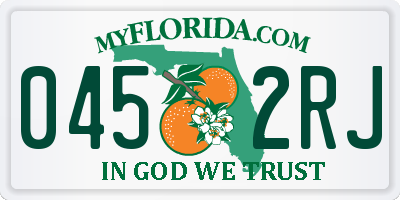 FL license plate 0452RJ