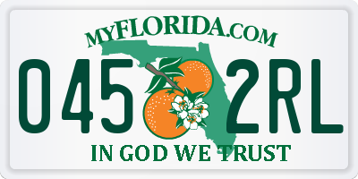 FL license plate 0452RL