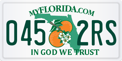 FL license plate 0452RS