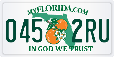 FL license plate 0452RU