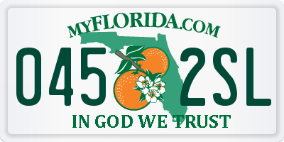 FL license plate 0452SL