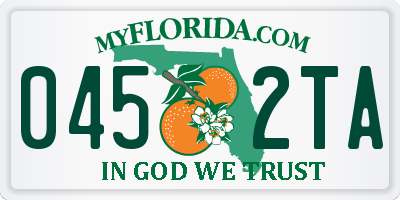 FL license plate 0452TA