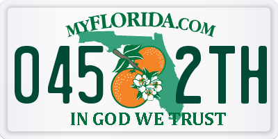 FL license plate 0452TH