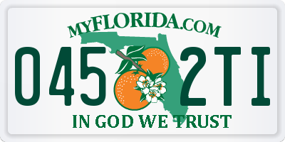 FL license plate 0452TI