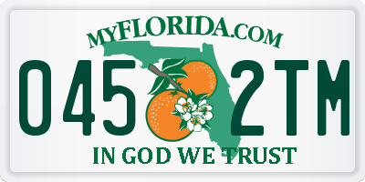 FL license plate 0452TM