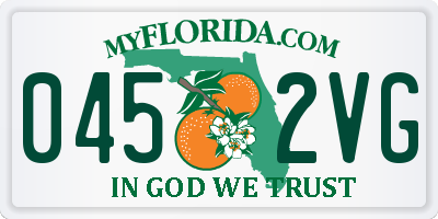 FL license plate 0452VG