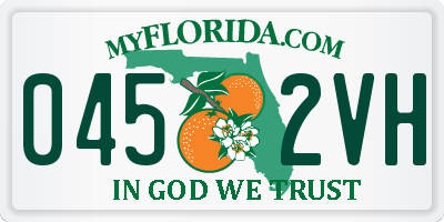 FL license plate 0452VH