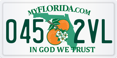 FL license plate 0452VL