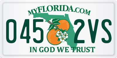 FL license plate 0452VS