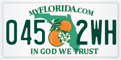 FL license plate 0452WH