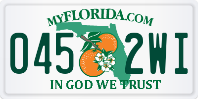 FL license plate 0452WI