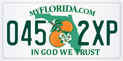 FL license plate 0452XP