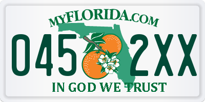 FL license plate 0452XX