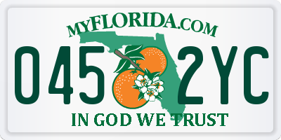FL license plate 0452YC