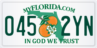 FL license plate 0452YN