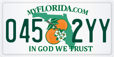 FL license plate 0452YY