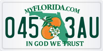 FL license plate 0453AU