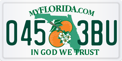 FL license plate 0453BU