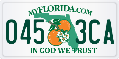 FL license plate 0453CA