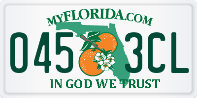 FL license plate 0453CL